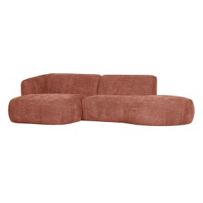 WOOOD EXCLUSIVE Polly sofa, m. venstre chaiselong - lyserd polyester