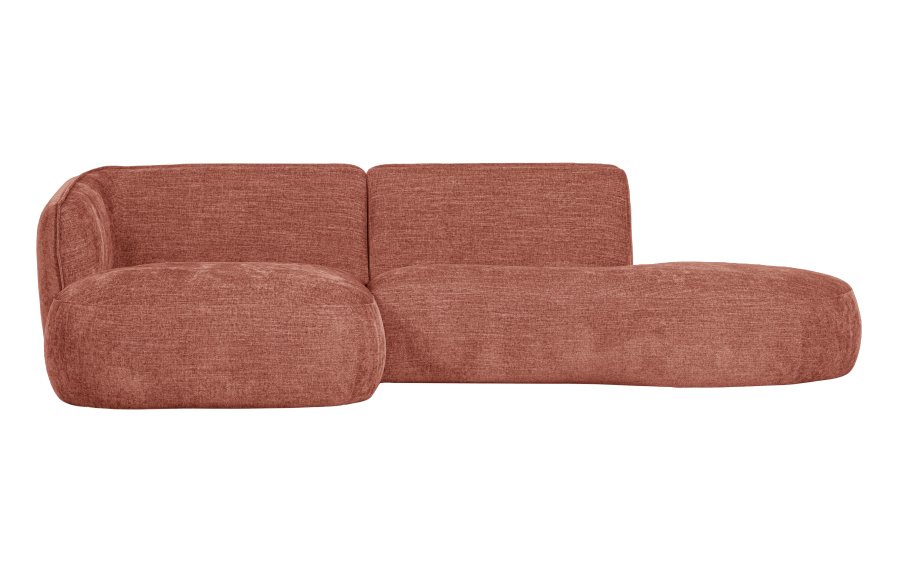 WOOOD EXCLUSIVE Polly sofa, m. venstre chaiselong - lyserd polyester