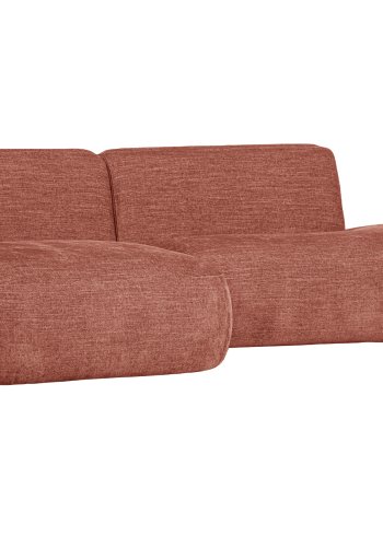 WOOOD EXCLUSIVE Polly sofa, m. venstre chaiselong - lyserd polyester