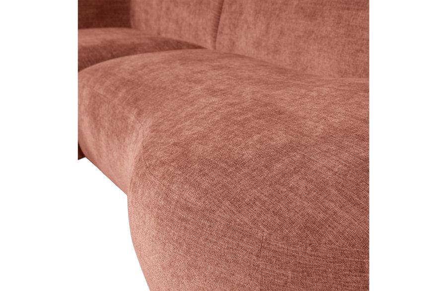 WOOOD EXCLUSIVE Polly sofa, m. venstre chaiselong - lyserd polyester