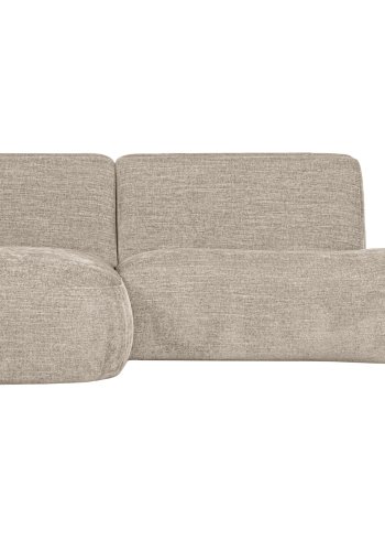 WOOOD EXCLUSIVE Polly sofa, m. venstre chaiselong - sand polyester