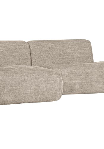WOOOD EXCLUSIVE Polly sofa, m. venstre chaiselong - sand polyester