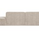 WOOOD EXCLUSIVE Polly sofa, m. venstre chaiselong - sand polyester