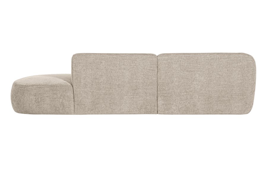 WOOOD EXCLUSIVE Polly sofa, m. venstre chaiselong - sand polyester