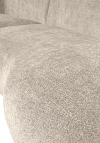 WOOOD EXCLUSIVE Polly sofa, m. venstre chaiselong - sand polyester