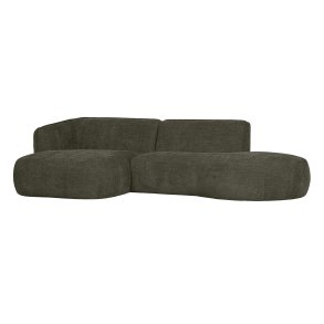 WOOOD EXCLUSIVE Polly sofa, m. venstre chaiselong - grn polyester
