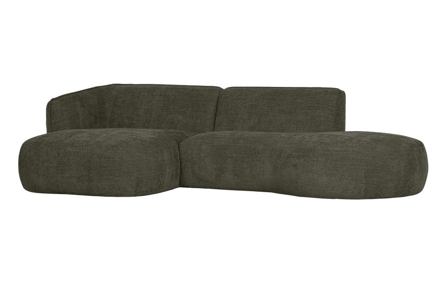 WOOOD EXCLUSIVE Polly sofa, m. venstre chaiselong - grn polyester