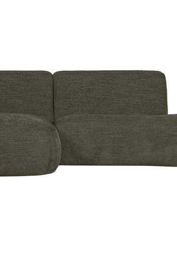 WOOOD EXCLUSIVE Polly sofa, m. venstre chaiselong - grn polyester