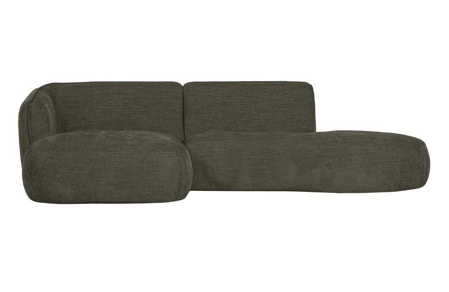 WOOOD EXCLUSIVE Polly sofa, m. venstre chaiselong - grn polyester