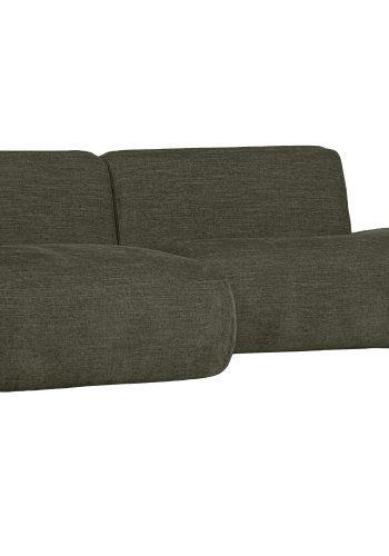 WOOOD EXCLUSIVE Polly sofa, m. venstre chaiselong - grn polyester