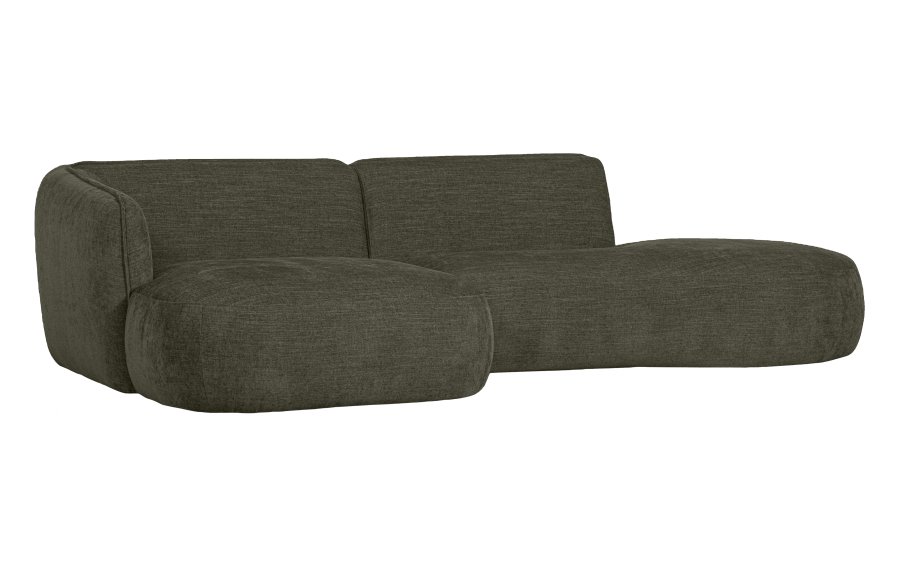 WOOOD EXCLUSIVE Polly sofa, m. venstre chaiselong - grn polyester