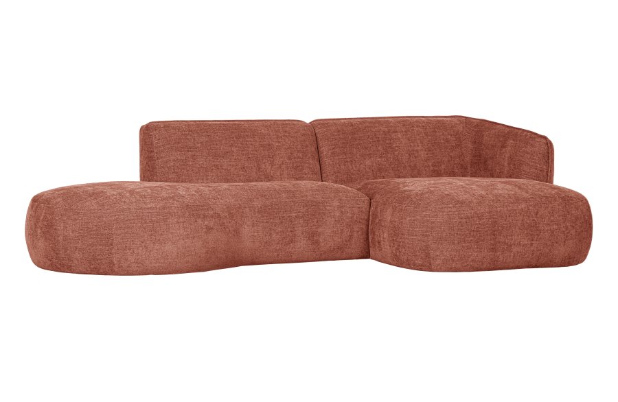 WOOOD EXCLUSIVE Polly sofa, m. hjre chaiselong - lyserd polyester