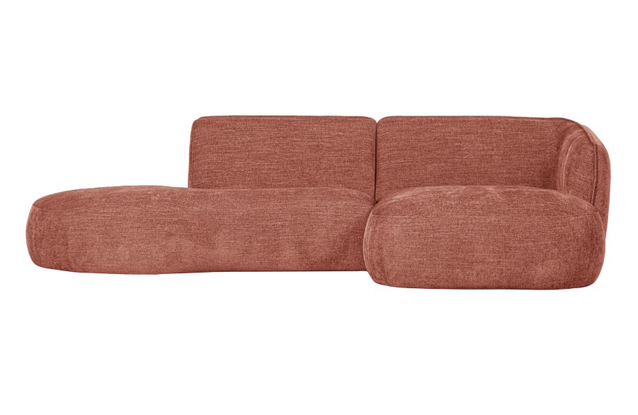 WOOOD EXCLUSIVE Polly sofa, m. hjre chaiselong - lyserd polyester