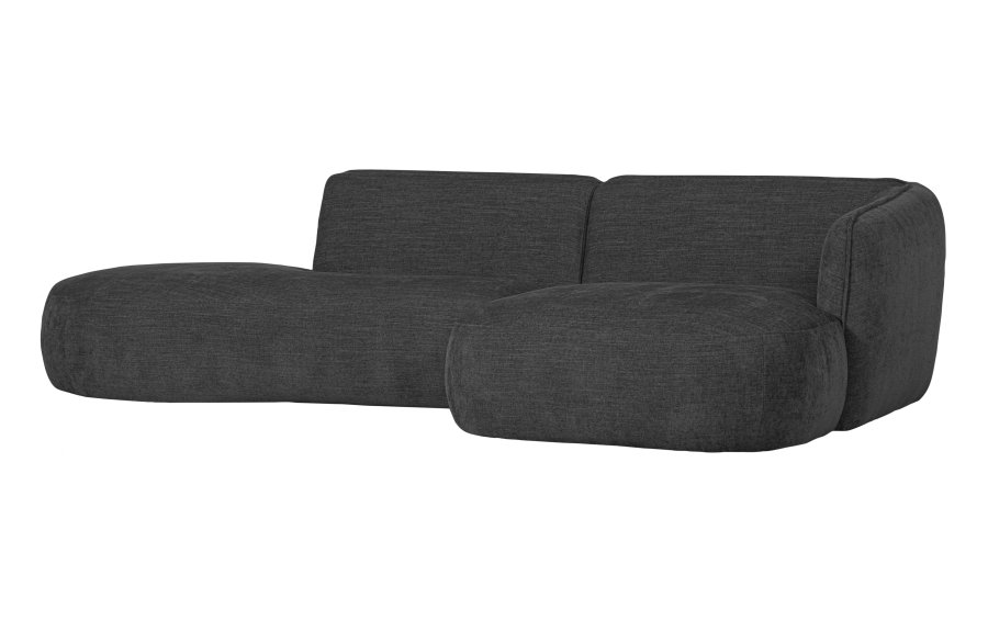 WOOOD EXCLUSIVE Polly sofa, m. hjre chaiselong - gr polyester