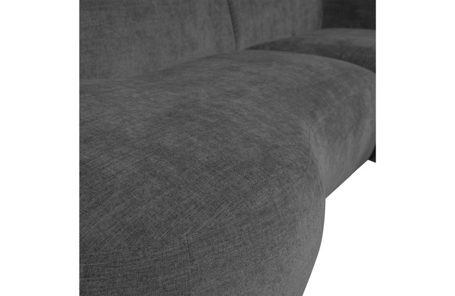 WOOOD EXCLUSIVE Polly sofa, m. hjre chaiselong - gr polyester