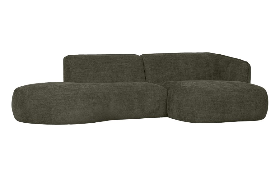 WOOOD EXCLUSIVE Polly sofa, m. hjre chaiselong - grn polyester