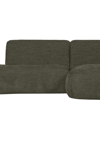 WOOOD EXCLUSIVE Polly sofa, m. hjre chaiselong - grn polyester