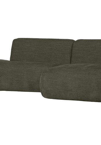 WOOOD EXCLUSIVE Polly sofa, m. hjre chaiselong - grn polyester