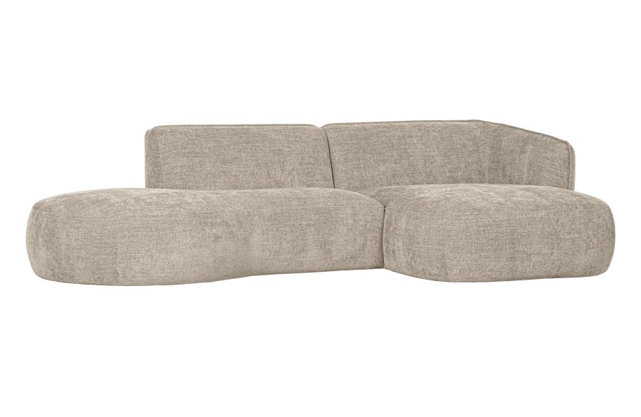 WOOOD EXCLUSIVE Polly sofa, m. hjre chaiselong - sand polyester