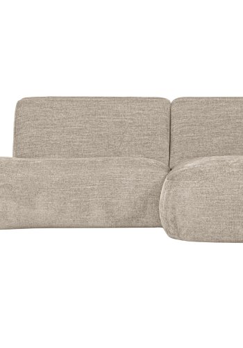 WOOOD EXCLUSIVE Polly sofa, m. hjre chaiselong - sand polyester