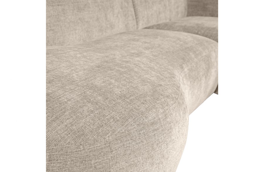 WOOOD EXCLUSIVE Polly sofa, m. hjre chaiselong - sand polyester