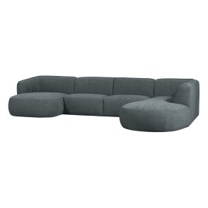 WOOOD EXCLUSIVE Polly sofa U-form, hjre - bl-grn polyester