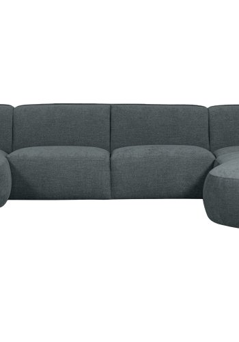 WOOOD EXCLUSIVE Polly sofa U-form, hjre - bl-grn polyester