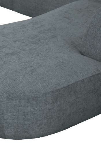 WOOOD EXCLUSIVE Polly sofa U-form, hjre - bl-grn polyester