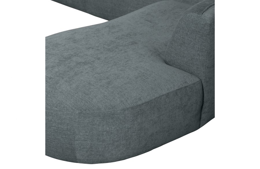 WOOOD EXCLUSIVE Polly sofa U-form, hjre - bl-grn polyester