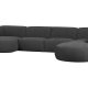 WOOOD EXCLUSIVE Polly sofa U-form, hjre - gr polyester