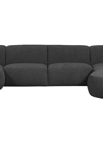 WOOOD EXCLUSIVE Polly sofa U-form, hjre - gr polyester