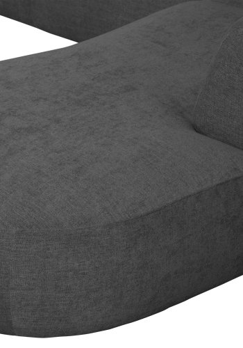 WOOOD EXCLUSIVE Polly sofa U-form, hjre - gr polyester