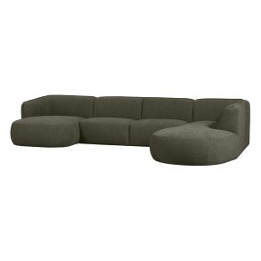 WOOOD EXCLUSIVE Polly sofa U-form, hjre - grn polyester