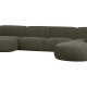 WOOOD EXCLUSIVE Polly sofa U-form, hjre - grn polyester