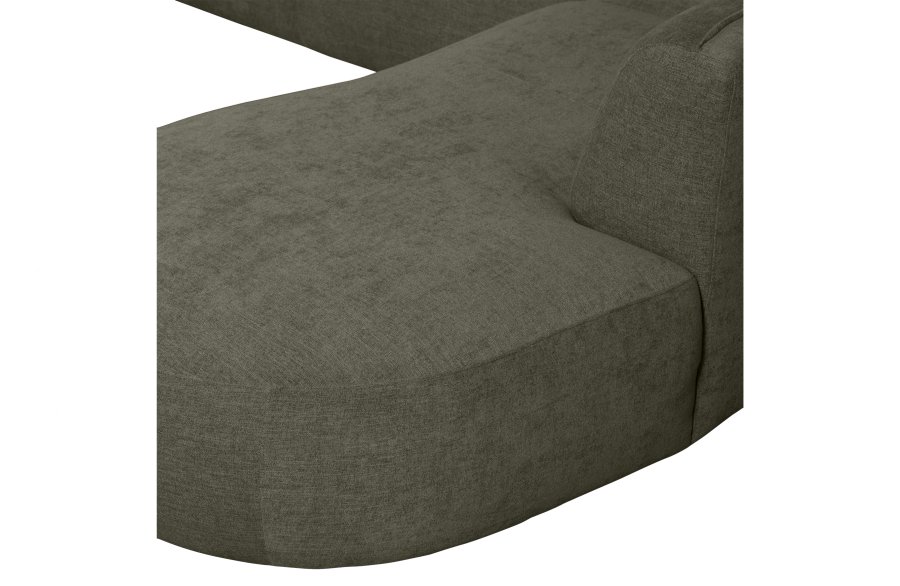 WOOOD EXCLUSIVE Polly sofa U-form, hjre - grn polyester