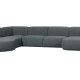 WOOOD EXCLUSIVE Polly sofa U-form, venstre - bl-grn polyester