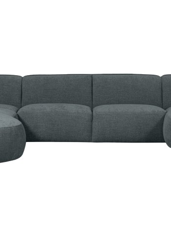 WOOOD EXCLUSIVE Polly sofa U-form, venstre - bl-grn polyester