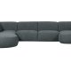 WOOOD EXCLUSIVE Polly sofa U-form, venstre - bl-grn polyester