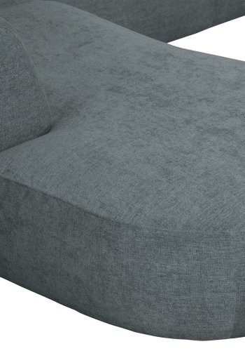 WOOOD EXCLUSIVE Polly sofa U-form, venstre - bl-grn polyester