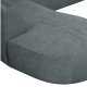 WOOOD EXCLUSIVE Polly sofa U-form, venstre - bl-grn polyester