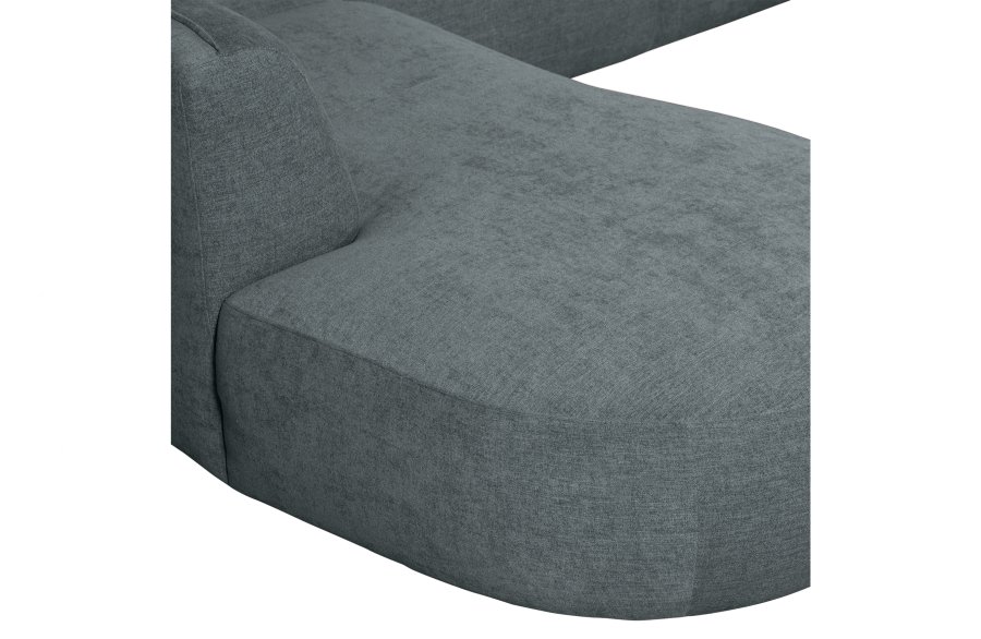 WOOOD EXCLUSIVE Polly sofa U-form, venstre - bl-grn polyester
