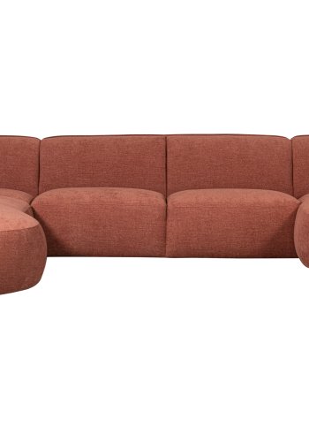WOOOD EXCLUSIVE Polly sofa U-form, venstre - lyserd polyester
