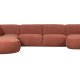 WOOOD EXCLUSIVE Polly sofa U-form, venstre - lyserd polyester