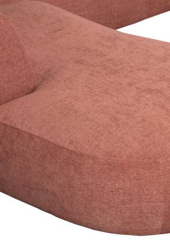 WOOOD EXCLUSIVE Polly sofa U-form, venstre - lyserd polyester