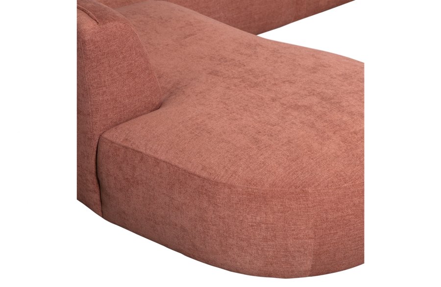 WOOOD EXCLUSIVE Polly sofa U-form, venstre - lyserd polyester