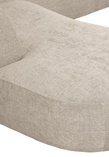 WOOOD EXCLUSIVE Polly sofa U-form, venstre - sand polyester