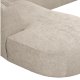 WOOOD EXCLUSIVE Polly sofa U-form, venstre - sand polyester