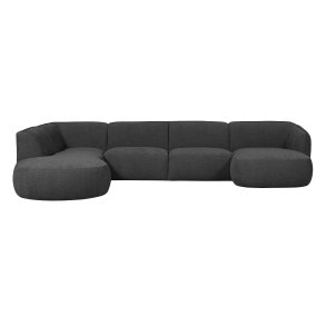 WOOOD EXCLUSIVE Polly sofa U-form, venstre - gr polyester