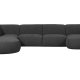 WOOOD EXCLUSIVE Polly sofa U-form, venstre - gr polyester