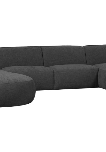 WOOOD EXCLUSIVE Polly sofa U-form, venstre - gr polyester